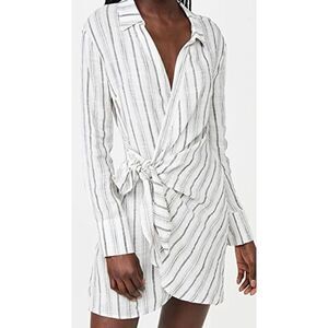 L*SPACE Daydream Tunic In Summer Nights Stripes Lightweight Cuffed Dress Medium